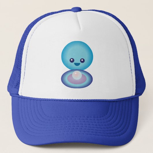 Kawaii Happy Clam Truckerkappe (Vorderseite)