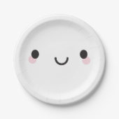 Kawaii Happy Face Pappteller (Vorderseite)