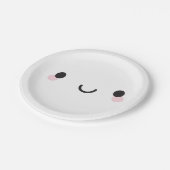 Kawaii Happy Face Pappteller (Schrägansicht)