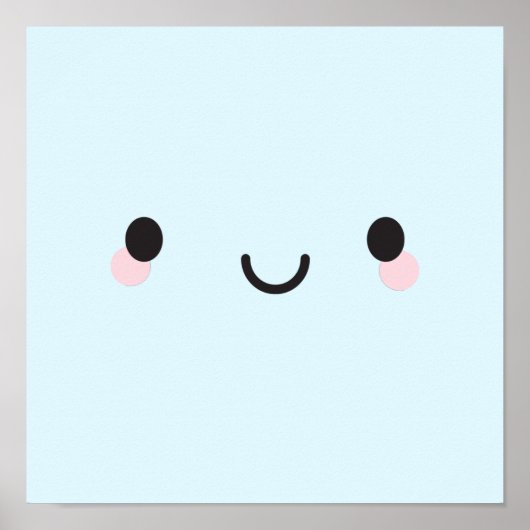 Kawaii Happy Face Poster (Vorne)