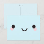 Kawaii Happy Face Postkarte (Vorne/Hinten)