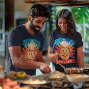 Kawaii Happy Face Potato Spate Night TV Unisex T-Shirt