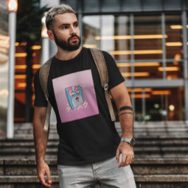Kawaii Happy Floppy Disk T-Shirt