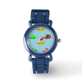 Kawaii-Happy-Flugzeuge Armbanduhr