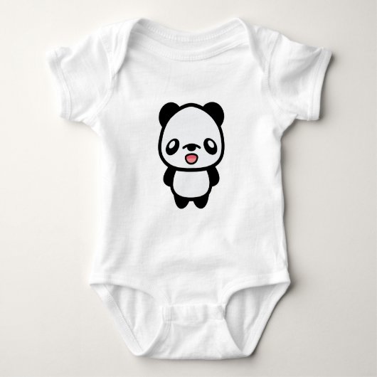Kawaii Happy Panda Baby Strampler (Vorderseite)