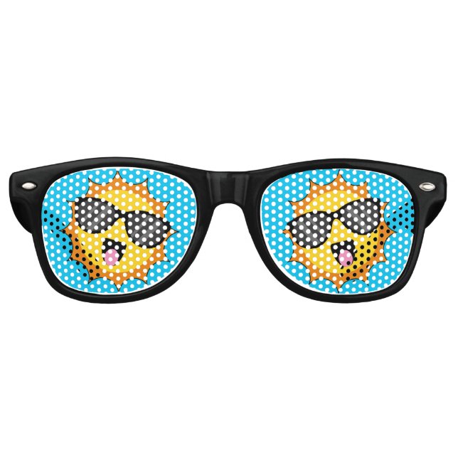 Kawaii Happy Sun mit Sonnenbrille (Vorderseite)