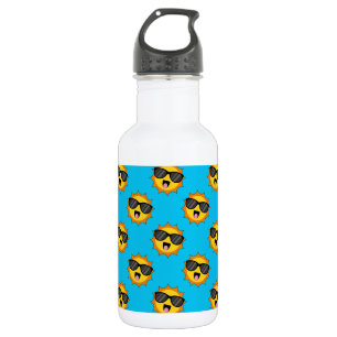 Kawaii Happy Sun mit Sonnenbrille Edelstahlflasche