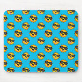 Kawaii Happy Sun mit Sonnenbrille Mousepad (Vorne)