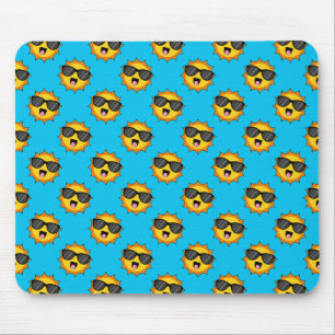Kawaii Happy Sun mit Sonnenbrille Mousepad