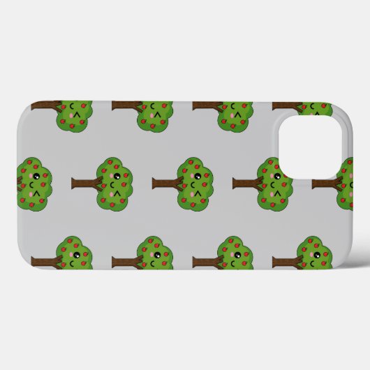 Kawaii Happy Winking Apple Tree Case-Mate iPhone Hülle (Rückseite (Horizontal))