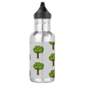 Kawaii Happy Winking Apple Tree Edelstahlflasche (Rechts)