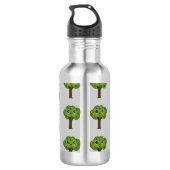 Kawaii Happy Winking Apple Tree Edelstahlflasche (Rückseite)