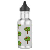 Kawaii Happy Winking Apple Tree Edelstahlflasche (Links)