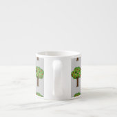 Kawaii Happy Winking Apple Tree Espressotasse (Rückseite)