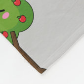 Kawaii Happy Winking Apple Tree Fleecedecke (Ecke)