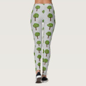 Kawaii Happy Winking Apple Tree Leggings (Rückseite)
