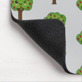 Kawaii Happy Winking Apple Tree Mousepad (Ecke)