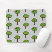 Kawaii Happy Winking Apple Tree Mousepad (Mit Mouse)