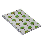 Kawaii Happy Winking Apple Tree Notizblock (Rechte Seite)