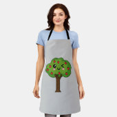 Kawaii Happy Winking Apple Tree Schürze (Getragen)