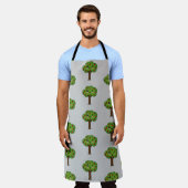 Kawaii Happy Winking Apple Tree Schürze (Getragen)