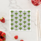 Kawaii Happy Winking Apple Tree Serviette (Beispiel)