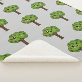 Kawaii Happy Winking Apple Tree Sherpadecke (3/4)