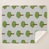 Kawaii Happy Winking Apple Tree Sherpadecke (Vorderseite (Horizontal))