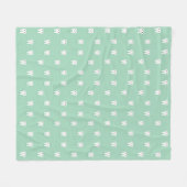 Kawaii Happy Zahn Fleecedecke (Vorderseite (Horizontal))