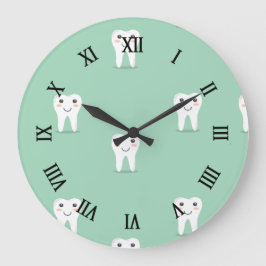 Kawaii Happy Zahn Große Wanduhr