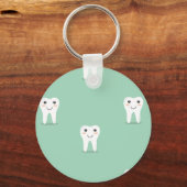 Kawaii Happy Zahn Schlüsselanhänger (Vorderseite)