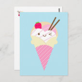 Kawaii Harajuku Crepe Postkarte (Vorne/Hinten)