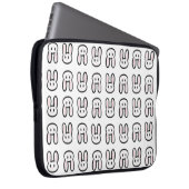 Kawaii Häschen-Druck Laptopschutzhülle (Vorne Rechts)