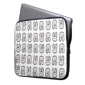 Kawaii Häschen-Druck Laptopschutzhülle (Vorderseite Links)