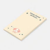 Kawaii-Haustier Post-it Klebezettel (angewinkelt)