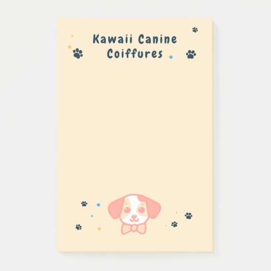 Kawaii-Haustier Post-it Klebezettel (Vorderseite)
