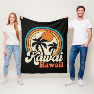 Kawaii Hawaii Surfing Fleecedecke