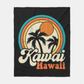 Kawaii Hawaii Surfing Fleecedecke (Vorderseite)