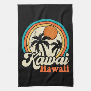 Kawaii Hawaii Surfing Geschirrtuch