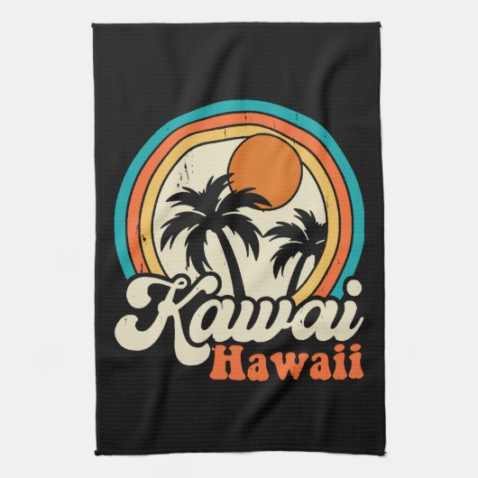Kawaii Hawaii Surfing Geschirrtuch (Vertikal)