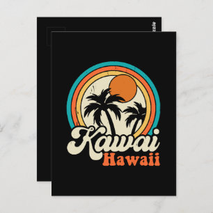 Kawaii Hawaii Surfing Postkarte