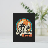 Kawaii Hawaii Surfing Postkarte (Stehend Vorderseite)