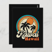 Kawaii Hawaii Surfing Postkarte (Vorne/Hinten)