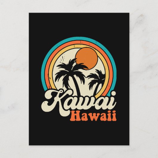 Kawaii Hawaii Surfing Postkarte (Vorderseite)