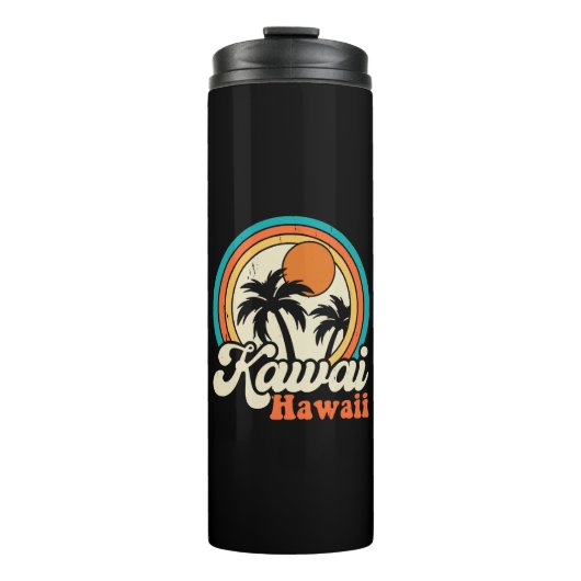 Kawaii Hawaii Surfing Thermosbecher (Vorderseite)