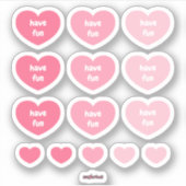 Kawaii Heart Aufkleber (Vorderseite)