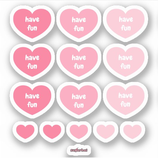 Kawaii Heart Aufkleber (Vorderseite)