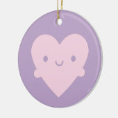 Kawaii Heart Hugs Keramik Ornament (Links)