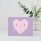 Kawaii Heart Hugs Postkarte (Stehend Vorderseite)