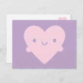 Kawaii Heart Hugs Postkarte (Vorne/Hinten)